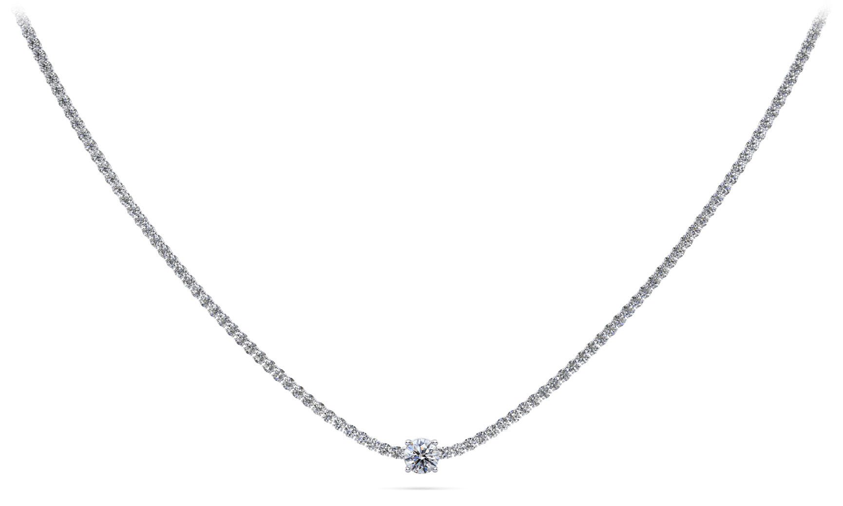Timeless Dreams Brilliance Round Diamond Necklace with 8.22 ct.(finished) 2.2mm, 7.4mm - Luxury Time NYC